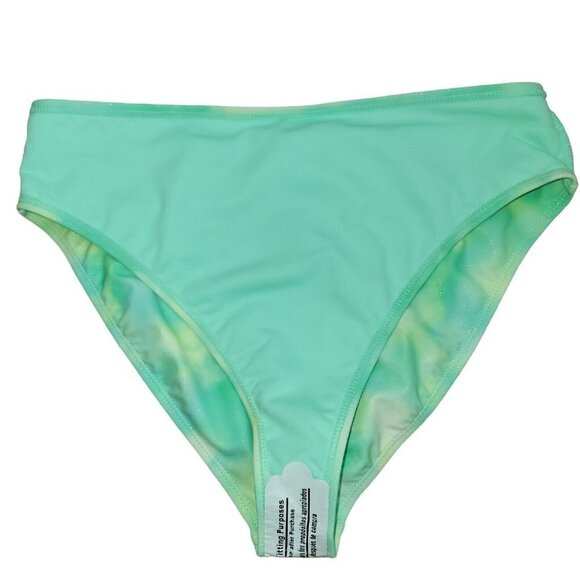 CALIFORNIA Waves Juniors High-Waist/Leg Tie-Dye Bikini Bottom. Size Large. - Picture 5 of 6